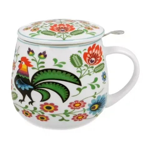 Kubek z zaparzaczem kogut Łowicki